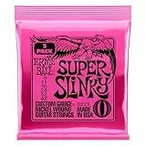 Ernie Ball Super Slinky Nickel Wound E-Gitarrensaiten, 3er-Pack, Stärke 9-42