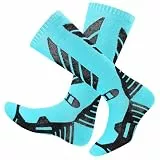 wanchel Merinowoll-Skisocken - 2 Paar knielange Skisocken, winterwarme Snowboard-Thermosocken, Kälteschutzsocken für Herren Damen