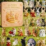Bunny Cozy Dreams Adventskalender 2025 - 24 handgefertigte Häschen Ornamente für Weihnachten Countdown