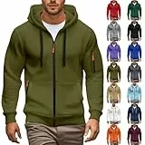 Generisch Sweatjacke Herren Ohne Kapuze Sommer, Hoodie Herren Schwarz Weiß Sweatshirt Sweater Lose Freizeit Streetwear Übergrößen Arbeitsjacke Übergangsjacke