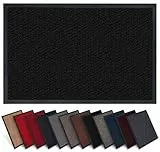Carpet Diem Fußmatte, einfach sauber I Schmutzfangmatte Eingangsbereich - Fussmatte Innen & Außen, rutschfeste Türmatte, Schmutzfang Teppich für Haustür I Fußabtreter in Anthrazit-Schwarz 60x90 cm