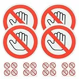 MAGICLULU Sicherheitswarnaufkleber Nicht Berühren 20 Stück Vinyl für Einsatz an Maschinen und Mechanischen Geräten in Industrie und Schule