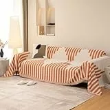 jianyana Sofa überzug Sofaüberwurf Weich Strapazierfähig Wendbar Chenille Universal Couch überzug mit Modernes Karomuster Möbelschutz für 1 2 3 4 Sitzer Sofa Zweisitzer L-förmige Ecke Futon Sofas