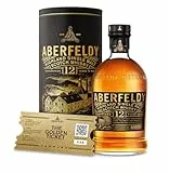 Aberfeldy 12 Jahre Highland Scotch Single Malt Whisky, 40% Vol., 700 ml, inkl. Golden Ticket, in edler Geschenkbox. Eichenfass gereift mit Noten von Honig, Früchten, Gewürzen & einem Hauch Rauch