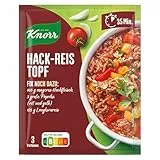 Knorr Fix Gewürzmischung Hack-Reis-Topf für ein leckeres Gericht mit Hackfleisch ohne geschmacksverstärkende Zusatzstoffe 3 Portionen