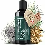 ALPENHERZ Saunaaufguss - 100% naturrein - 100ml mit ätherische Öle aus Zirbenöl, Fichte & Kiefer Saunadüfte Aufgussmittel Saunaöl Sauna Zubehör Saunaduft Aufguss Geschenkset