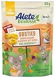 Alete bewusst Obsties Mango Banane Maracuja mit Kokos, ab 3 Jahren, gefriergetrocknete Bio-Fruchtchips, Früchte-Snack für Kinder, verzehrfertig im verschließbaren Beutel, 1 x 20 g