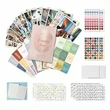 Vision Board Set - Traumtafel-Set - 270 Bildkarten + wiederverwendbares Board mit Laminat – DIY Visionboard Kit mit Buchstaben-, Symbol- & Sticker-Zubehör – 30 Themen für Ziele & Motivation