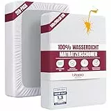 Utopia Bedding Matratzenschoner 140 x 200 x 30 cm (2er Pack) Wasserdicht, Oeko-TEX Zertifiziert Matratzenauflage Atmungsaktive, Matratzenschutz, Rundum Elastisch Weiß