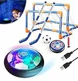 Magicoco 3in1 Hover Fußball Hockey Balls Kinder Spielzeug Set Stern Nachtlicht Interaktive Sportspiele USB Wiederaufladbare Eva Stoßstange Geschenk für 6-16 Jungen Mädchen Geburtstag Weihnachten