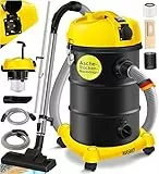 MASKO® 6IN1 Industriestaubsauger Staubsauger Nass Trocken Sauge Aschesauger 2300W + Steckdose✓ Blasfunktion ✓ Trocken-Saugen & Nass-Saugen | Industrie-Sauger mit & ohne Beutel | beutellos, Gelb