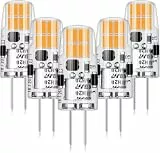 AGOTD G4 LED 12V, 2W G4 LED 2700K warmweiss Leuchtmittel Ersetzt für 20W Halogenlampen, 200LM 12V AC/DC LED Birnen, Nicht Dimmbar Stiftsockellampe Glühbirnen, 5er Pack
