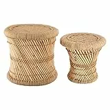 Atmosphera - Set aus 2 Beistelltischen aus Seil - Beige