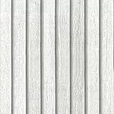 Livelynine Selbstklebende Tapete Holzoptik Schlafzimmer Wohnzimmer Wand 40CMx10M 3D Wandpaneele Holz Selbstklebend Weiß Holztapete 3D Optik Selbstklebend Hell Folie Holzoptik Selbstklebende Weiß Decke