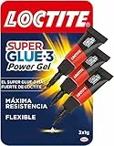 Loctite Super Glue-3 Power Flex Mini Trio Set mit Klebstoff, 3 Stück à 1 g