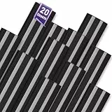 YAFLC Selbstklebend Vinylfolie Plotter, 20 Stück 30.5 x 21cm Plotterfolie Selbstklebend Folie, Permanente Plotterfolie Vinyl für Tassen, Keramik, Fenster, Handyhüllen - Schwarz