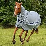 Bucas Buzz-off, Full Neck, Fliegendecke, Silber/Blau, Rückenlänge 125 cm