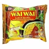 WAI WAI Instant Nudeln Hähnchen Geschmack 75 g x 30 Packungen – Schnellkochende Instant Ramen mit 3 Gewürzen | Nepal Noodles Snack, Fertiggericht in 4–5 Minuten mit Kajal Sticker