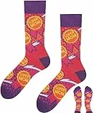 TODO Lustige Socken Damen und Herren, Coole Socken mit Motiv - Bunte, Mehrfarbige, Verrückte (39-42, Super Mom)