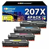GPC IMAGE 207X mit Chip MFP M283fdw Toner Kompatibel für HP 207X 207A Multipack für HP Color LaserJet Pro MFP M283fdw Toner Schwarz M282nw M255dw M283fdn W2210A W2210X W2211X W2212X W2213X (4er-Pack)
