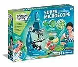 Clementoni - Super Mikroskop Set: wissenschaftliche Experimente Kit für Kinder, Vergrößerung bis zu 1200x! (8+ Jahre)