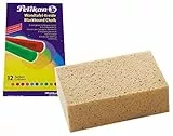 Pelikan Tafelkreide (12er mit Schwamm, Farbig)
