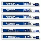 Staedtler Mars Micro Carbon 250 0,7 mm 2B Bleistiftminen 6 Tuben/Packungen (72 Minen) 2B