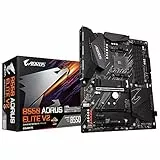 GIGABYTE B550 AORUS ELITE V2 Mainboard – AMD Ryzen 5000 CPUs, 12+2 Phasen VRM, bis zu 4733 MHz DDR4, 1xPCIe 4.0 + 1xPCIe 3.0 M.2, 2.5GbE LAN, USB 3.2 Gen 2