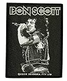 Halle 15 Clothes Bon Scott AC/DC Aufnäher - Black, Rechteckig, 1 Stück, Patch, Embroidered Patch