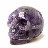 AITELEI 2 'Natur Hand Geschnitzte Edelstein Skull Statue, Heilung Crystal Stone menschlichen Reiki Skull Figur Statue Skulpturen