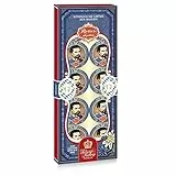 Reber König-Ludwig-Kugeln – 10er Packung – Zartbitter- und Alpenmilch-Schokolade, Orangenmarzipan und Haselnuss-Nougat