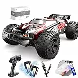 DEERC 9206E RC Ferngesteuertes Auto mit 48 km/h High Speed, 4WD 1:10 CAR Off-Road 2.4GHz Funkfernsteuerung Monstertruck Buggy,2 Akku Lange Laufzeit,Crawler Spielzeug Rennwagen für Kinder Erwachsene
