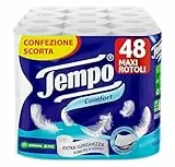 Tempo Toilettenpapier Komfort, weich und strapazierfähig, 48 Maxi-Rollen