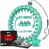 K-MART Smart Weighted Hula Hoop, Verstellbarer Hula-Hoop-Reifen, 27 Knoten, Grün