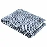 LOOKS BY WOLFGANG JOOP Kuscheldecke 150x200 cm, Decke blau, hochwertige und kuschelweiche Baumwollmischung