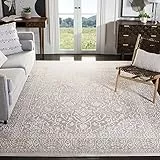 SAFAVIEH Zeitgenössische Teppich für Wohnzimmer, Esszimmer, Schlafzimmer - Reflection Collection, Kurzer Flor, Beige und Creme, 240 X 300 cm