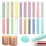 20 Farben Glitzer Basteln, Schillerndes Glitzerpulver Set, Glitzerpulver zum Basteln, Schimmernder Glitzerpuder, Extra Feiner Glitzer für Nagelkunst, Körper, Karten und Party-Dekoration (je 5g)