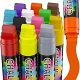 FansArriche 12 Farben Flüssigkreide Marker Kreidestifte für Tafel Abwaschbar 15 mm, Liquid Chalk markers, kreidestifte für fenster, Tafel, als Glasstift & Whiteboard