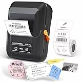 SUPVAN T50M Pro Etikettendrucker Bluetooth mit wasserfeste breite Etiketten, Handys- und PC-kompatibel, für Einzelhandel, Büro, Organisation, Schule und Zuhause