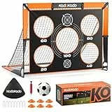 KADOKADO Fußballtore Kinder ket mit Tragetaschen, Fussballtor Kinder Outdoor Indoor, Fußballtore Kinder Geschenk ab 6-12 Jahre