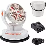 YARD FORCE Akku Sprühnebel Ventilator LF C36 - Bis zu 6 Stunden Sprühnebel mit 20 V/2,0 Ah Akku und 23-l-Eimer, 3 Windstufen und 2 Sprühnebelstufen, inklusive Schnellladegerät