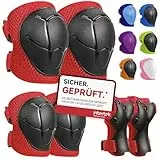 iMoebel Schonerset 6er Protektoren Schützer Set, Inliner Schutzausrüstung Protektorenset Kinder, Knieschoner Ellenbogenschoner Handschoner Verstellbar für Skaten Roller Skateboard