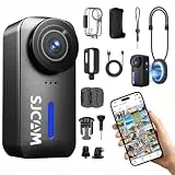 SJCAM C110Plus Body Cam 4K ohne SD,170° Fov Vlog Kamera,6-Achsen-Stabilisierung,130 min Aufnahmezeit,8-Facher Zoom,30M Wasserdichtes,Action Cam für Skifahren,Helmkamera,Vlog