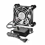 GDSTIME Lüfter 230v 80mm PC Lüfter 230v 80x80 Gehäuselüfter 80mm 220V Dual Kugellager 4V-12V Einstellbare Geschwindigkeit 4500 U/min für Computer Laptop Av-Schrank Router