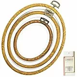 3 Stück Kreuzstich Rahmen Verschiedene Größen Stickerei Rahmen Rund Stickrahmen Set Kunststoff Mini Stickring Stickerei Ring für DIY Kreuzstich-Produktion und Display,Ovales Stickrahmen-Set