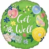 Folienballon * GET WELL * als Geschenk und Deko | 43cm groß | Geschenk Deko Partydeko Luftballons Ballons