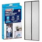 tesa INSECT STOP Magnetvorhang - selbstschließend - Insektenschutzvorhang mit Magneten für Balkon- und Terrassentüren - zur einfachen Montage ohne Bohren - 2,0 m x 0,8 m