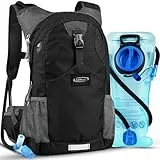 Lunidry Trinkrucksack, Thermoisolierter Trinkrucksack mit 2 l BPA-freier, auslaufsicherer Wasserblase, Tagesrucksack, perfekt zum Laufen, Radfahren, Wandern, Klettern, hält Flüssigkeiten bis zu 4