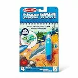 Melissa & Doug - Water Wow Wassermalbuch Unterwasserwelt mit Spiralbindung und Wasserstift, 4 Motivseiten, Stift auffüllbar, Für Kinder ab 3 Jahren - FSC zertifizierte