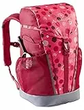 VAUDE Kinderrucksack Mädchen Puck rosa, komfortabler Wanderrucksack Kinder 10L, Wetterfester Schulrucksack mit Regenhülle & Lupe, viel Stauraum